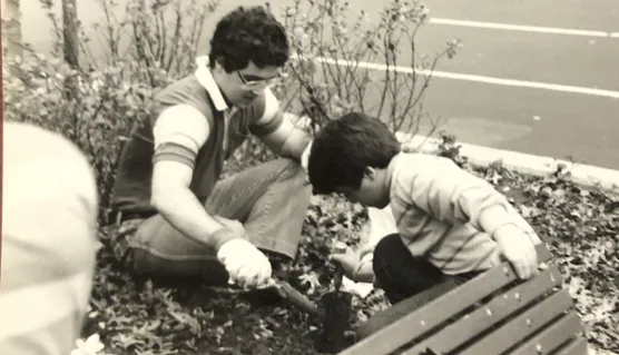 Community Impact's oldest black and white image of the first volunteers